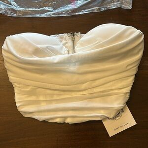 Hello Molly Wordly Times Crop, White-8/S